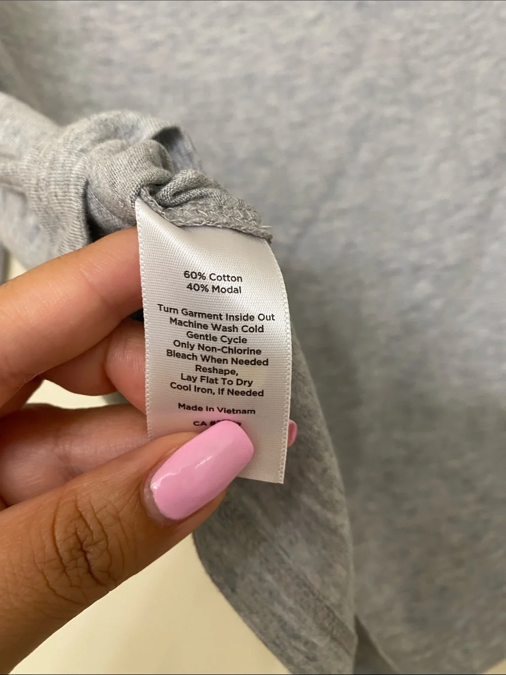 Talbots Heather Gray Long-Sleeve Top with Embellished Scoop Neck - Picture 4 of 4